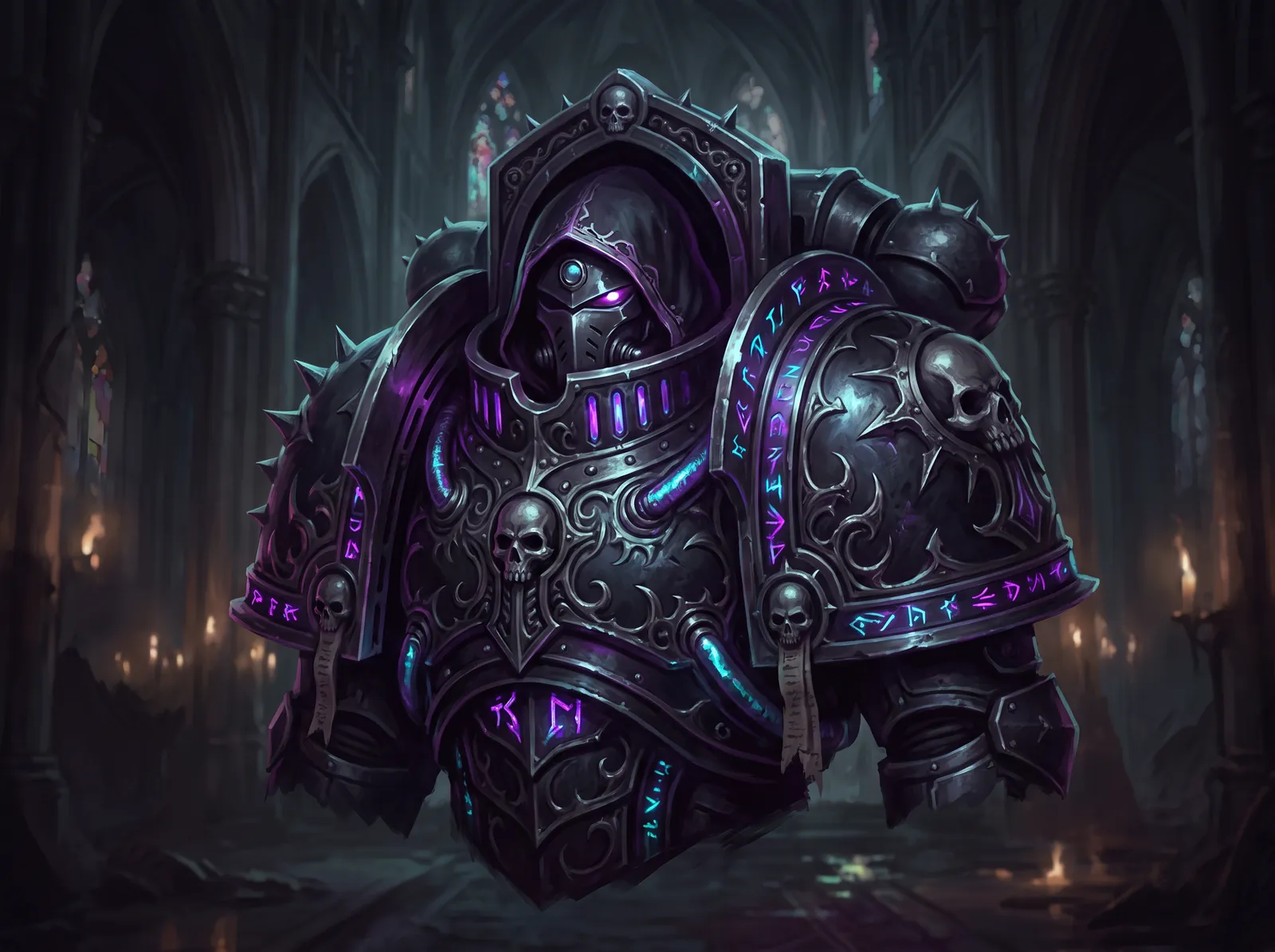 Иллюстрация в стиле Warhammer 40K